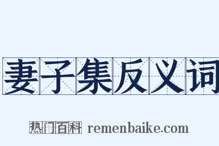 妻子集反义词是什么意思的图片